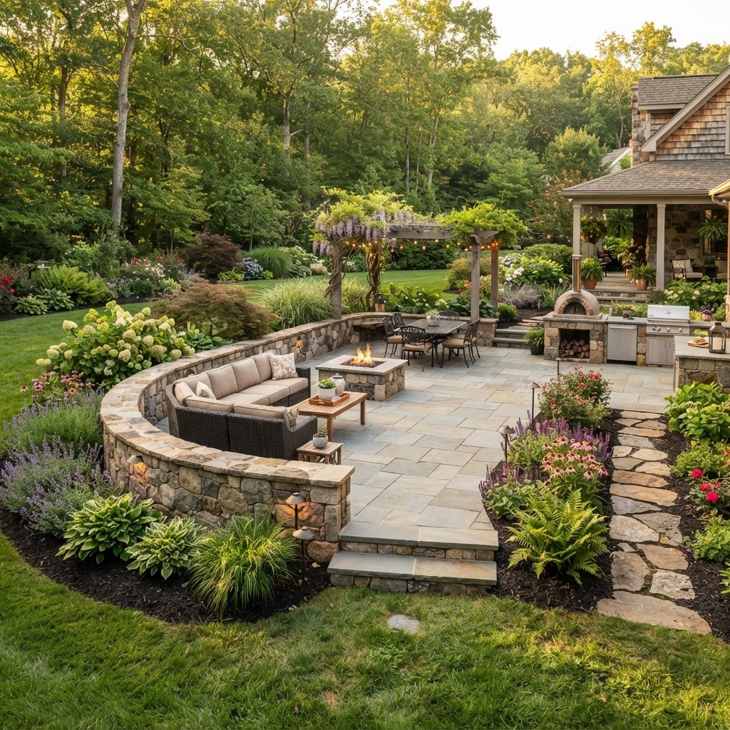 Paver patio & seating area